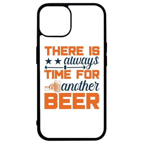 FunKaz Schutzhülle für iPhone 14 Plus – Always Time for Another Beer Humor Bier – Schutzhülle Schwarz TPU (kompatibel mit Induktion) von FunKaz