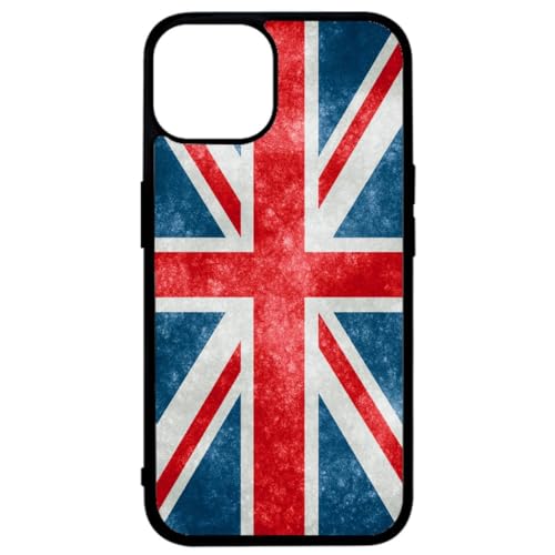 FunKaz Schutzhülle für iPhone 14 Plus – Flagge des Vereinigten Königreichs – Schwarze TPU-Schutzhülle (geeignet für Induktion) von FunKaz