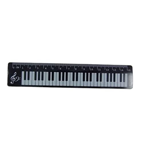 FunMusic schwarz Tastatur-Design 15cm Lineal von FunMusicOnline