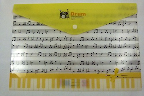 Musik Themed Druckknopf Dokumententasche MapStift (Trommel) von FunMusicOnline