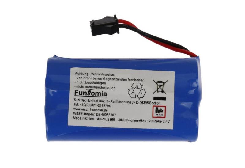 FunTomia 7,4V 1200mAH Lithium ersatz Akku venezianisches RC Boot /Auto Akku 1200 mAh (7,4 V, 1 St) von FunTomia