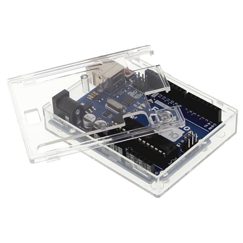 FUNDUINO Transparentes Kunststoffgehäuse für Arduino UNO R3 Mikrocontroller (1 Stück) von Funduino