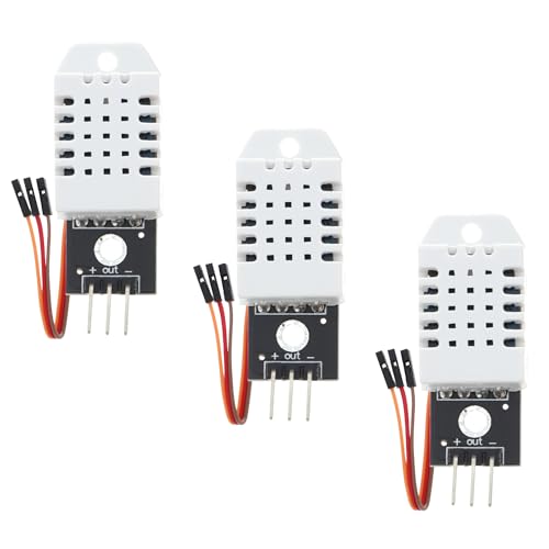 Funduino Temperatur- und Luftfeuchtigkeitssensor, Typ DHT, für Arduino, Raspberry Pi - inklusive Anschlusskabel, direkt am Mikrocontroller verwendbar - 3 Stück von Funduino