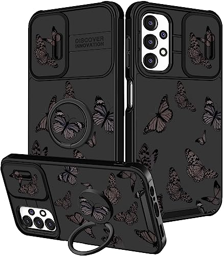 Funermei (2in1 for Samsung Galaxy A32 5G Case for Women Butterfly Cute Girls Phone Cover Girly Pretty Aesthetic Black Butterfly Design with Camera Cover and Ring Stand Funda for Samsung A32 5G Case Funermei (2in1 for Samsung Galaxy A32 5G Case for Women Butterfly Cute Girls Phone Cover Girly Pretty Aesthetic Black Butterfly Design with Camera Cover and Ring Stand Funda for Samsung A32 5G Case von Funermei