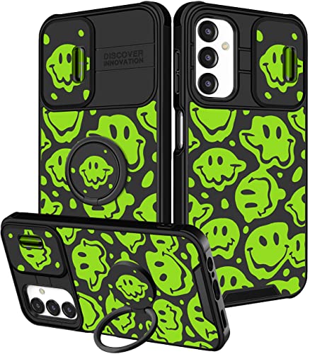 Funermei (2in1 für Samsung A14 5G Hülle für Frauen Cute Girls Cover Smiley Face Fun Funny Girly Kawaii Aesthetic Cool Design with Camera Cover and Ring Stand for Samsung Galaxy A14 5G Case Funermei (2in1 für Samsung A14 5G Hülle für Frauen Cute Girls Cover Smiley Face Fun Funny Girly Kawaii Aesthetic Cool Design with Camera Cover and Ring Stand for Samsung Galaxy A14 5G Case von Funermei