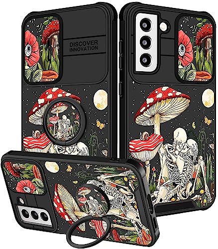 Funermei (2in1 für Samsung Galaxy S21 Hülle für Frauen Niedlicher Schädel Mädchen Handyhülle Skelett Goth Spaß Lustig Gruseliges Horror Gothic Design mit Kamera-Abdeckung + Ringständer Funda für Funermei (2in1 für Samsung Galaxy S21 Hülle für Frauen Niedlicher Schädel Mädchen Handyhülle Skelett Goth Spaß Lustig Gruseliges Horror Gothic Design mit Kamera-Abdeckung + Ringständer Funda für von Funermei