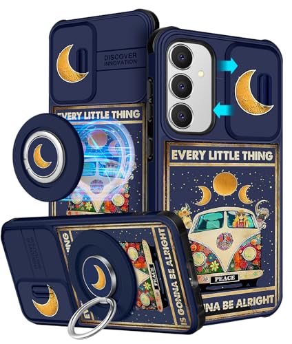 Funermei 2-in-1-Schutzhülle für Samsung Galaxy S25 Plus/S24 Plus, Damen, niedliches Mädchen, ästhetischer Bus, einzigartiges Design, Kamera-Abdeckung, kompatibel mit MagSafe-Ringhalter, Ständer, Funda von Funermei