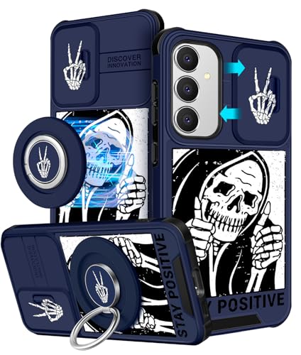 Funermei 2-in-1-Schutzhülle für Samsung Galaxy S25/S24, niedliches Mädchen, Totenkopf-Skelett, einzigartiges Design, Kamera-Abdeckung, kompatibel mit MagSafe-Ringhalter, Ständer für S25/S24 Hüllen Funermei 2-in-1-Schutzhülle für Samsung Galaxy S25/S24, niedliches Mädchen, Totenkopf-Skelett, einzigartiges Design, Kamera-Abdeckung, kompatibel mit MagSafe-Ringhalter, Ständer für S25/S24 Hüllen von Funermei