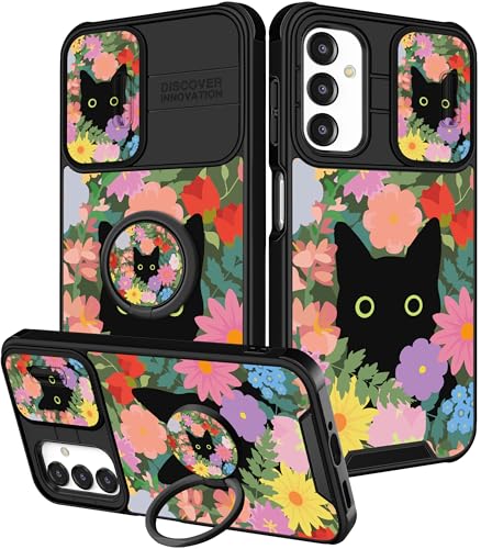 Funermei Schutzhülle für Samsung Galaxy A16 5G – Frauen und Mädchen, niedliche Handyhülle, hübsche ästhetische Katze, Blume, einzigartiges Design, mit Kamera-Abdeckung und Ringständer, Funda für Funermei Schutzhülle für Samsung Galaxy A16 5G – Frauen und Mädchen, niedliche Handyhülle, hübsche ästhetische Katze, Blume, einzigartiges Design, mit Kamera-Abdeckung und Ringständer, Funda für von Funermei