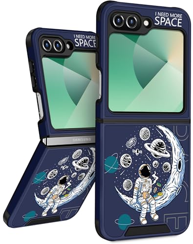 Funermei Schutzhülle für Samsung Galaxy Z Flip 6 – Frauen und Mädchen, niedlich, hübsch, ästhetisch, Astronaut, Weltraum, einzigartiges Design mit Kamera-Abdeckung, Funda für Samsung Flip 6 Funermei Schutzhülle für Samsung Galaxy Z Flip 6 – Frauen und Mädchen, niedlich, hübsch, ästhetisch, Astronaut, Weltraum, einzigartiges Design mit Kamera-Abdeckung, Funda für Samsung Flip 6 von Funermei