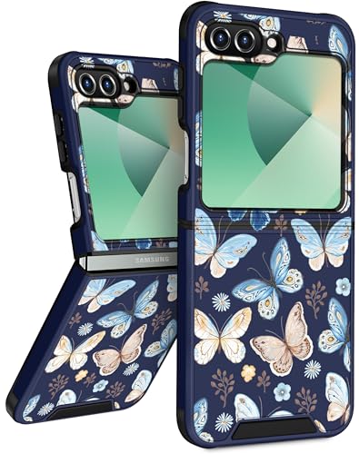 Funermei Schutzhülle für Samsung Galaxy Z Flip 6 – niedliche Handyhülle für Damen und Mädchen, hübsch, ästhetisch, blauer Schmetterling, einzigartiges Design mit Kamera-Abdeckung, Funda für Samsung Funermei Schutzhülle für Samsung Galaxy Z Flip 6 – niedliche Handyhülle für Damen und Mädchen, hübsch, ästhetisch, blauer Schmetterling, einzigartiges Design mit Kamera-Abdeckung, Funda für Samsung von Funermei