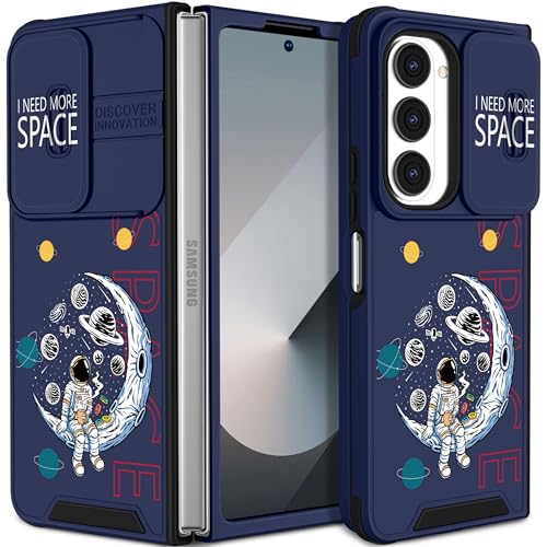 Funermei Schutzhülle für Samsung Galaxy Z Fold 6 – Frauen und Mädchen, niedlich, hübsch, ästhetisch, Astronaut, Weltraum, einzigartiges Design mit Kamera-Abdeckung, Funda für Samsung Fold 6 Funermei Schutzhülle für Samsung Galaxy Z Fold 6 – Frauen und Mädchen, niedlich, hübsch, ästhetisch, Astronaut, Weltraum, einzigartiges Design mit Kamera-Abdeckung, Funda für Samsung Fold 6 von Funermei