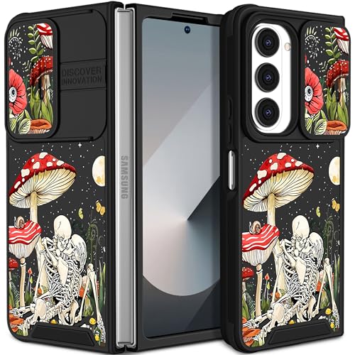 Funermei Schutzhülle für Samsung Galaxy Z Fold 6 – Frauen und Mädchen, niedlich, hübsch, ästhetisch, Pilz-Skelett, einzigartiges Design mit Kamera-Abdeckung, Funda für Samsung Fold 6 Hülle Funermei Schutzhülle für Samsung Galaxy Z Fold 6 – Frauen und Mädchen, niedlich, hübsch, ästhetisch, Pilz-Skelett, einzigartiges Design mit Kamera-Abdeckung, Funda für Samsung Fold 6 Hülle von Funermei