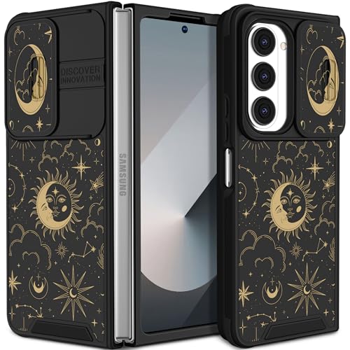 Funermei Schutzhülle für Samsung Galaxy Z Fold 6 – Frauen und Mädchen, niedlich, hübsch, ästhetisch, Sterne, Sonne, Mond, einzigartiges Design mit Kamera-Abdeckung, Funda für Samsung Fold 6 Hülle Funermei Schutzhülle für Samsung Galaxy Z Fold 6 – Frauen und Mädchen, niedlich, hübsch, ästhetisch, Sterne, Sonne, Mond, einzigartiges Design mit Kamera-Abdeckung, Funda für Samsung Fold 6 Hülle von Funermei
