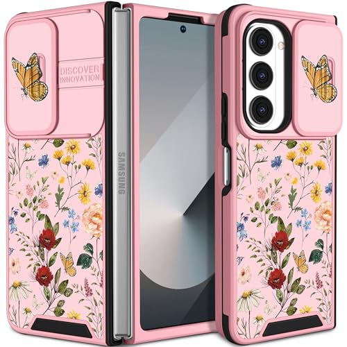 Funermei Schutzhülle für Samsung Galaxy Z Fold 6 – niedliche Handyhülle für Damen und Mädchen, hübsch, ästhetisch, Blume, einzigartiges Design mit Kamera-Abdeckung, Funda für Samsung Fold 6 Hülle Funermei Schutzhülle für Samsung Galaxy Z Fold 6 – niedliche Handyhülle für Damen und Mädchen, hübsch, ästhetisch, Blume, einzigartiges Design mit Kamera-Abdeckung, Funda für Samsung Fold 6 Hülle von Funermei