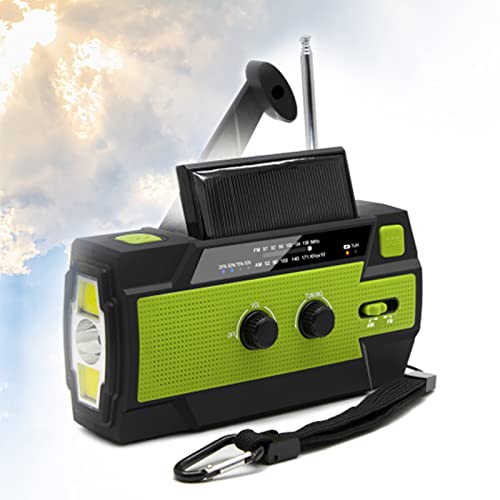 Tragbare Solar Radio, Solar Radio mit kurbel, Kurbelradio, Notfall Radio mit Kurbel, Radio kurbel Notfall, mit 4000mAh Power Bank, SOS-Alarm für Camping, Taschenlampe&Leselampe für Camping von FungLam