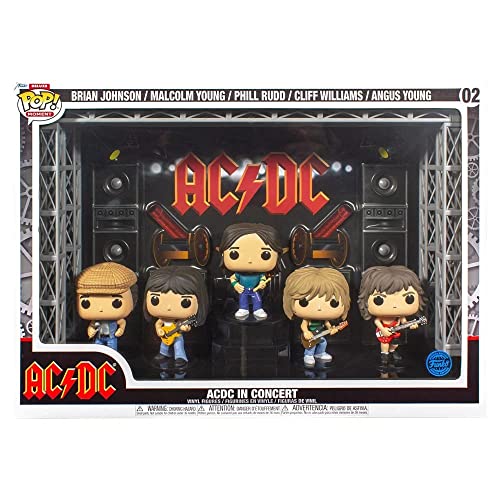 Funko AC/DC Pack 5 Figuren POP! Moments DLX Vinyl AC/DC im Konzert 9 cm von Funko