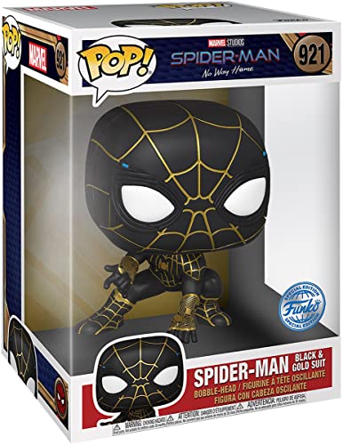 Funko POP! Jumbo: SM: Spider-Man Black & Gold Suit - Spiderman No Way Home - Vinyl-Sammelfigur - Geschenkidee - Offizielle Handelswaren - Spielzeug Für Kinder Und Erwachsene - Movies Fans von Funko
