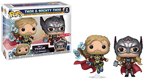 Funko POP! Marvel: Thor Love & Thunder - 2 Packung - Thor & Mighty Thor - Thor: Love And Thunder - Vinyl-Sammelfigur - Geschenkidee - Offizielle Handelswaren - Spielzeug Für Kinder Und Erwachsene Funko POP! Marvel: Thor Love & Thunder - 2 Packung - Thor & Mighty Thor - Thor: Love And Thunder - Vinyl-Sammelfigur - Geschenkidee - Offizielle Handelswaren - Spielzeug Für Kinder Und Erwachsene von Funko
