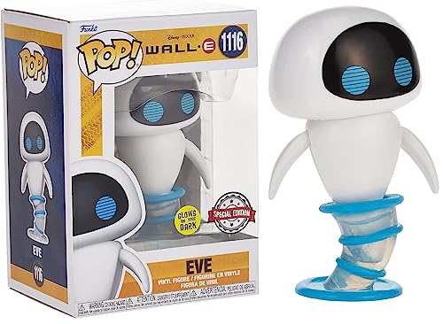 Funko Pop! Disney: Wall-E - Eve Flying - Leuchtet Im Dunkeln - Vinyl-Sammelfigur - Geschenkidee - Offizielle Handelswaren - Spielzeug Für Kinder und Erwachsene - Movies Fans von Funko