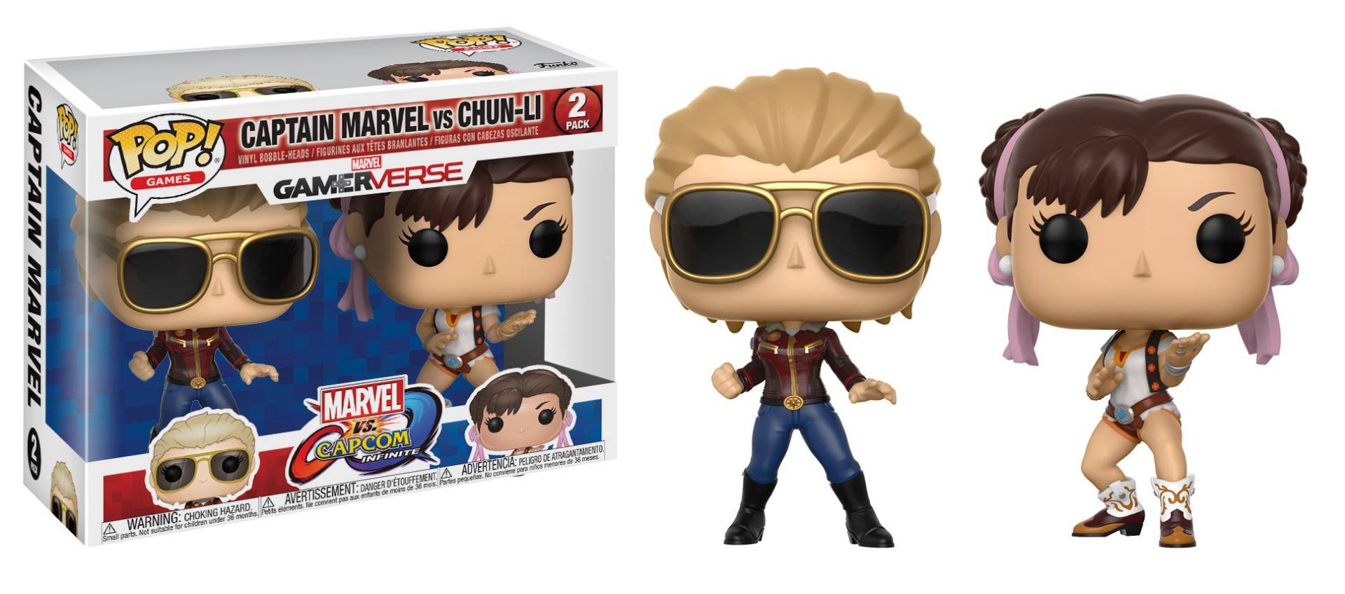 Funko Pop - Marvel vs Capcom - Captain Marvel & Chun-Li von Funko