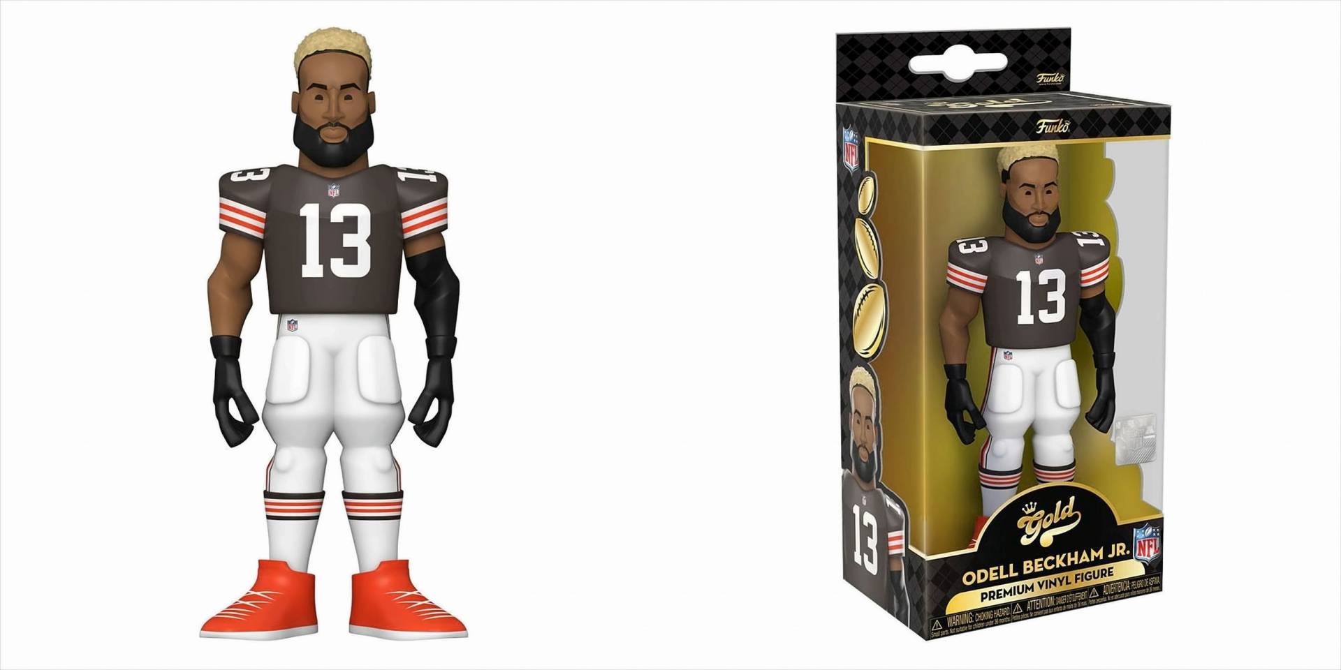 NFL - Odell Beckham JR. Gold Prem. Vinyl Figur von Funko