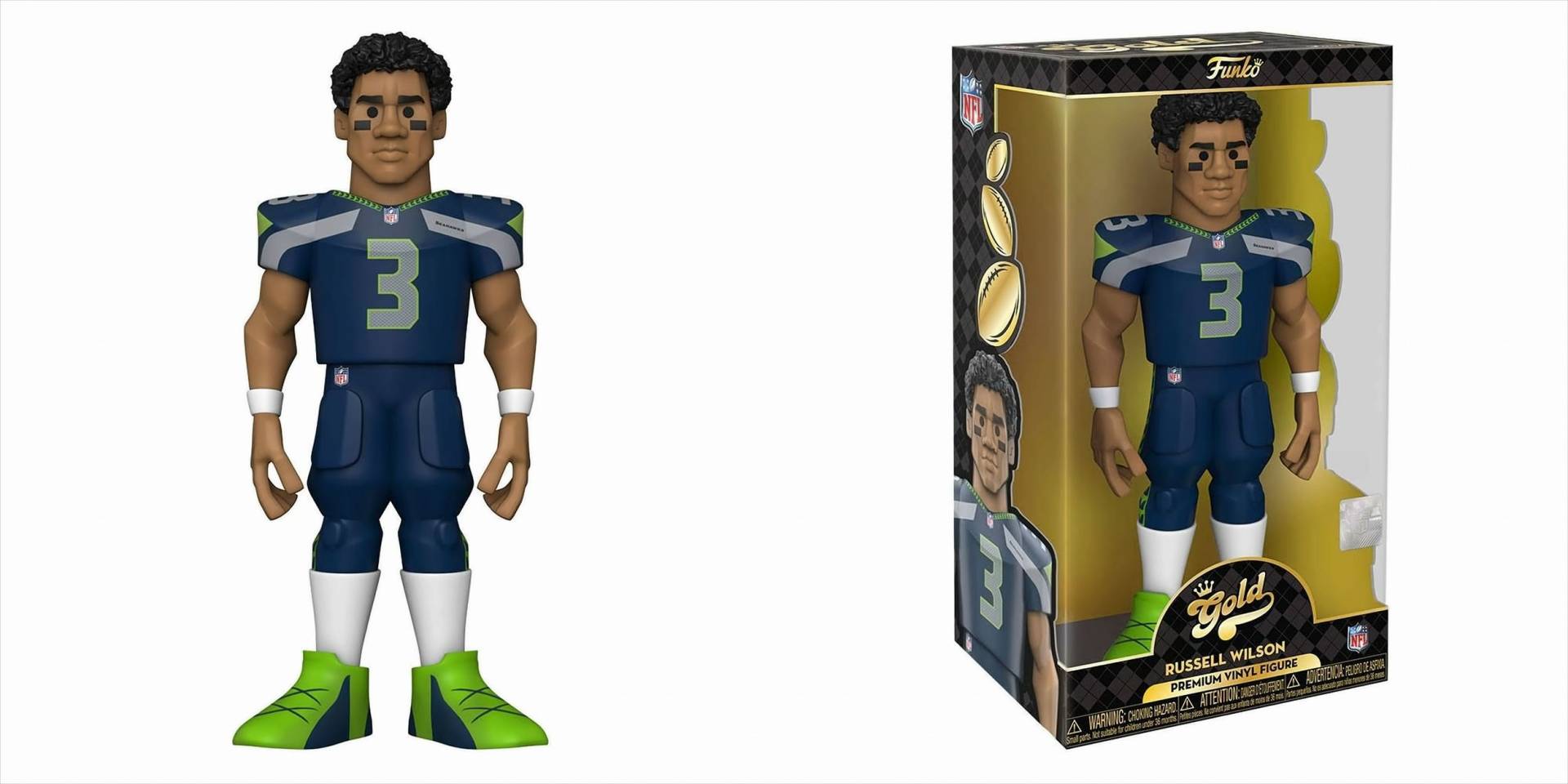 NFL - Russel Wilson Gold Vinyl Figur 30 cm von Funko