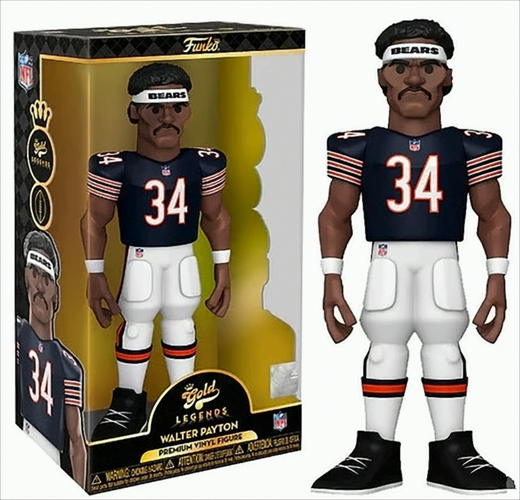 NFL - Walter Payton Gold Vinyl Figur 30 cm von Funko