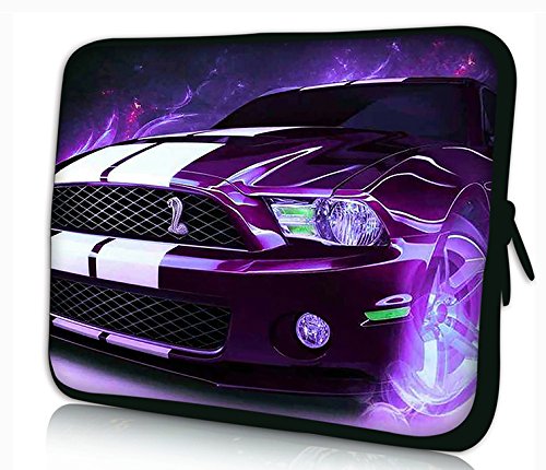 Funky Planet 17”-17,3” Zoll Tablet Laptop Tasche Schutzhülle Bags/Cases (17 Purple car) von Funky Planet