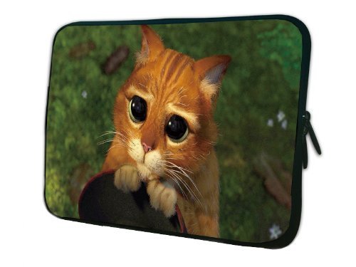 Funky Planet 17”-17,3” Zoll Tablet Laptop Tasche Schutzhülle Bags/Cases (17 Shrek cat) von Funky Planet