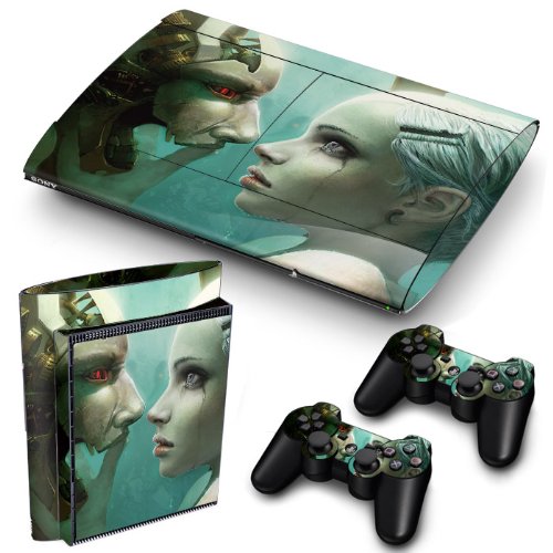 PS3 Super Slim Playstation Haut-, PVC für Konsole + 2 Controller/Pads Aufkleber-Schutz-Abdeckung Art Leather Effect PS3 Super Slim Playstation Haut-, PVC für Konsole + 2 Controller/Pads Aufkleber-Schutz-Abdeckung Art Leather Effect von Funky Planet