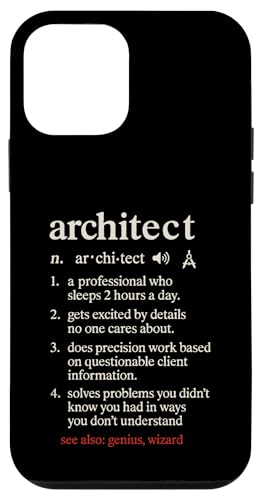 Architekt, ein Profi, der 2 Stunden am Tag schläft Hülle für iPhone 12 mini von Funny Architect Architecture Student Apparel Gifts