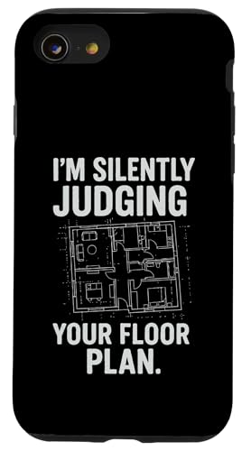 Ich beurteile schweigend deinen Grundriss Hülle für iPhone SE (2020) / 7 / 8 von Funny Architect Architecture Student Apparel Gifts