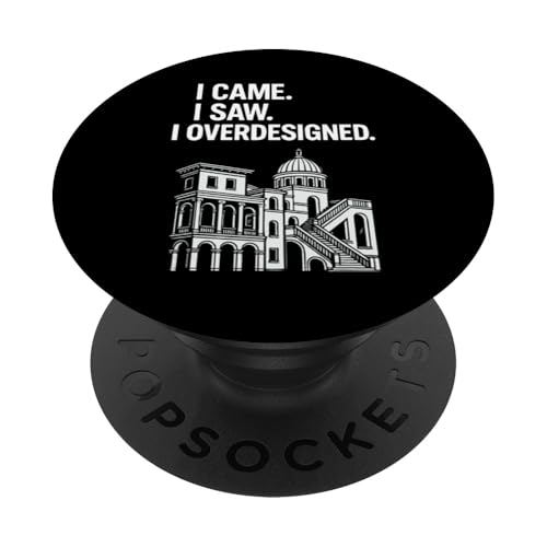 Ich bin gekommen. Ich hab's gesehen. Ich habe zu viel entworfen. PopSockets Klebender PopGrip Ich bin gekommen. Ich hab's gesehen. Ich habe zu viel entworfen. PopSockets Klebender PopGrip von Funny Architect Architecture Student Apparel Gifts