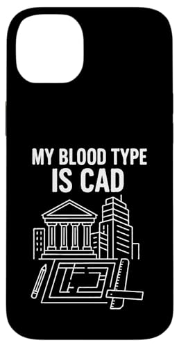 Meine Blutgruppe ist CAD Hülle für iPhone 14 Plus von Funny Architect Architecture Student Apparel Gifts