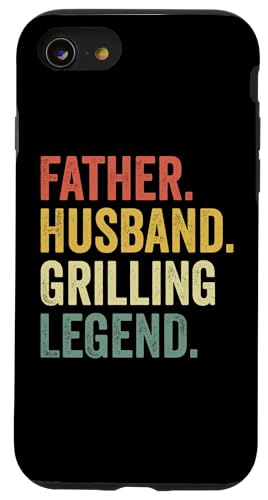 Vater Ehemann Grillen Legende Grill Papa Fleisch Räuchern BBQ Hülle für iPhone SE (2020) / 7 / 8 von Funny BBQ Grilling Apparel