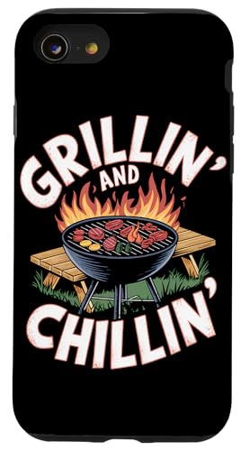 Cooking Born to Grill Grill BBQ Herren BBQ Barbecue Sauce Hülle für iPhone SE (2020) / 7 / 8 von Funny BBQ and Grilling Design for Men