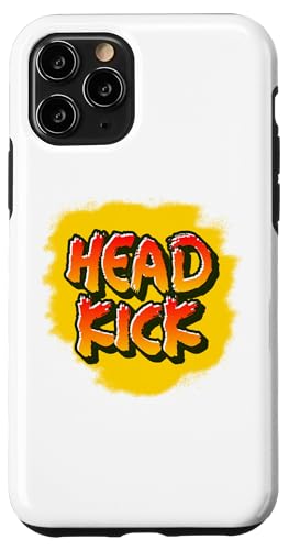 Head Kick, Muay Thai, Jiu-Jitsu, Wrestling, Farbe Hülle für iPhone 11 Pro von Funny BJJ