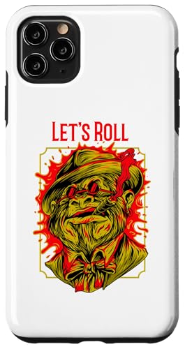 Let's Roll Gangster Chimp, Jiu Jitsu, Muay Thai, MMA Hülle für iPhone 11 Pro Max von Funny BJJ