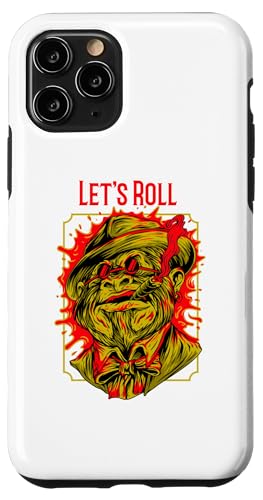 Let's Roll Gangster Chimp, Jiu Jitsu, Muay Thai, MMA Hülle für iPhone 11 Pro von Funny BJJ