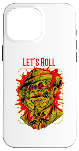 Let's Roll Gangster Chimp, Jiu Jitsu, Muay Thai, MMA Hülle für iPhone 16 Pro Max von Funny BJJ