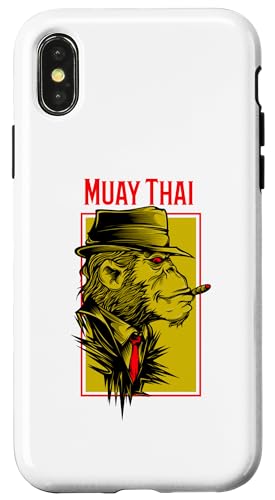 Muay Thai Schimpanse, Jiu-Jitsu, MMA, Kämpfen, Muay Thai Hülle für iPhone X/XS von Funny BJJ