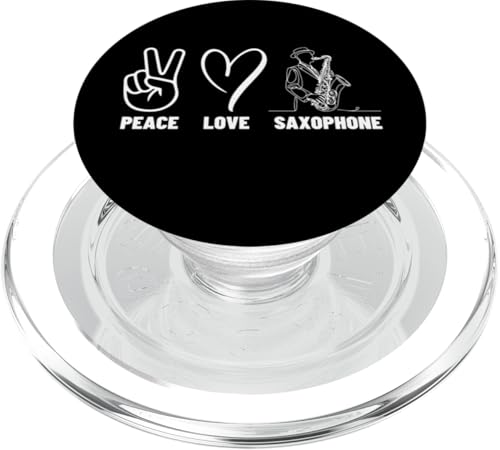 Saxophonist Peace Love Saxophon Proud Men Saxophonspieler PopSockets PopGrip für MagSafe Saxophonist Peace Love Saxophon Proud Men Saxophonspieler PopSockets PopGrip für MagSafe von Funny Baritone Saxophone Gift For Saxophone Player