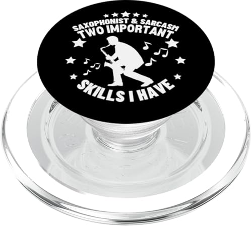 Saxophonist und Sarkasmus Lustiger Saxophonspieler PopSockets PopGrip für MagSafe von Funny Baritone Saxophone Gift For Saxophone Player