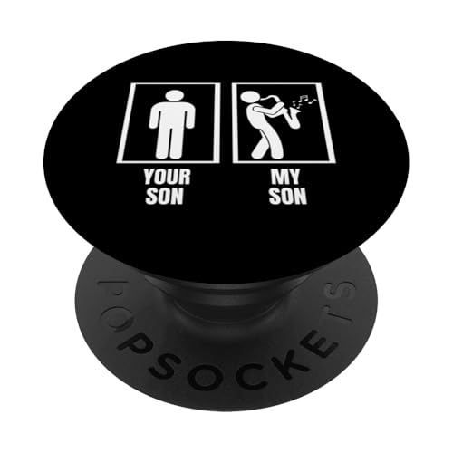 Your Son My Son Saxophon Dad Mom Funny Saxophonist PopSockets Klebender PopGrip von Funny Baritone Saxophone Gift For Saxophone Player