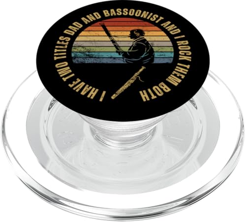 Fagott und Papa stolz, lustiger Fagott PopSockets PopGrip für MagSafe von Funny Bassoon Gifts And Accessories
