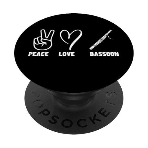 Fagottist Peace Love Fagott Stolzer Männer Frauen Fagott Spieler PopSockets Klebender PopGrip Fagottist Peace Love Fagott Stolzer Männer Frauen Fagott Spieler PopSockets Klebender PopGrip von Funny Bassoon Gifts And Accessories