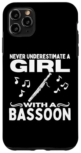 Unterschätzen Sie niemals ein Mädchen mit einem Fagott Frauen-Fagott Hülle für iPhone 11 Pro Max von Funny Bassoon Gifts And Accessories