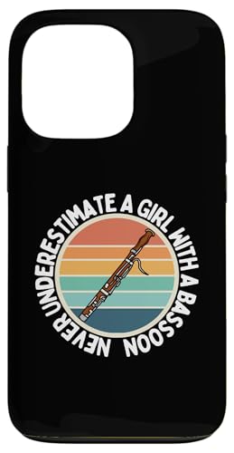 Unterschätzen Sie niemals ein Mädchen mit einem Fagott Frauen-Fagott Hülle für iPhone 13 Pro von Funny Bassoon Gifts And Accessories