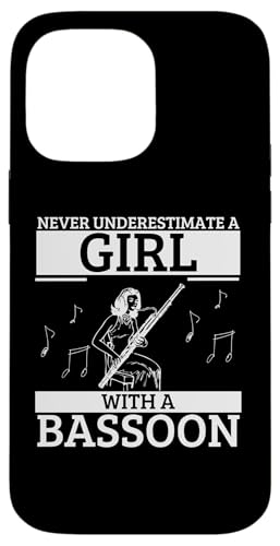 Unterschätzen Sie niemals ein Mädchen mit einem Fagott Frauen-Fagott Hülle für iPhone 14 Pro Max von Funny Bassoon Gifts And Accessories